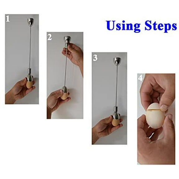 INTBUYING Single Head Egg Topper Cutters Shell Opener Knocker Kitchen Utensil Stainless