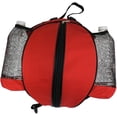 thumbnail image 3 of Tamaño 7 (29.5") Bolsa de baloncesto Balón de fútbol Fútbol Voleibol Softbol Soporte para bolsa de pelota deportiva + Correa de hombro ajustable 2 bolsillos laterales de malla para botella de agua, 3 of 7