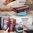 thumbnail image 4 of Asuwish Compatible with iPhone 17 Pro 6.3 inch Zipper Wallet Phone Case Tempered Glass Screen Protector Crossbody Lanyard Strap Flip Card Holder Slot Cell Cover for i Phone17 i17 17Pro Women Wine Red, 4 of 8