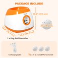 thumbnail image 2 of Automatic Dog Ball Launcher with 3 ETPU Balls, Adjustable 26-79ft Launch Distance, 5200mAh Rechargeable Battery, Orange Pet Fetch Toy for Medium and Large Dogs, Indoor & Outdoor Use, 2 of 7
