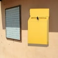 thumbnail image 3 of Mailbox Wall Mount Post Mail Lockable Mail Key Front Door Decorative Letterbox Suggestion Box Newspaper Magazines Letters Receive Case , Yellow, 3 of 7