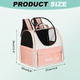 thumbnail image 2 of Uxcell Cat Backpack Carrier, Large Space Ventilated Mesh Design for Cats or Small Dogs (Pink, 14.6"x9.8"x13.4"), 2 of 7