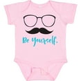 thumbnail image 3 of Inktastic Be Yourself, Glasses, Mustache - Black Blue Boys or Girls Baby Bodysuit, 3 of 5