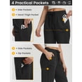 thumbnail image 4 of Baleaf Women's Capri Pants with Zipper Pocket Lightweight Quick Dry Water Resistant Capris Hiking Travel Casual UPF50+ Black L, 4 of 7