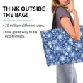 thumbnail image 2 of Disketp whiet Snowflake blue background Bolsa Tote Estampada para Mujer, Bolso de Hombro y de Mano para Compras y Viajes, 2 of 8