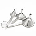 thumbnail image 3 of 3pcs Stainless Steel Funnels Set Kitchen Oil Funnel Long Handle Strainer for Transferring Fluid Liquid, 3 of 9