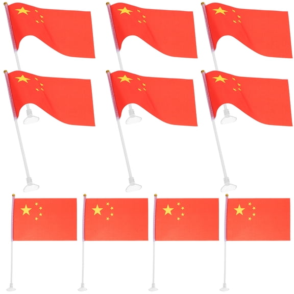 Amosfun Car Flags for Windows Flagpoles White 15Pcs