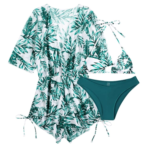 Gibobby Trajes de Baño para Mujer Bikini de mujer Trajes de baño con monos de playa Trajes de baño de piezas(Verde,CH)