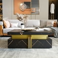 thumbnail image 2 of Black Square Coffee Table With 4 Drawers - Construction For A Sleek Look Elegant Graceful Living Room Addition, 2 of 5