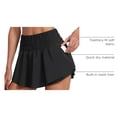 thumbnail image 4 of Shorts CRZ YOGA con Falda Superpuesta y Cintura Alta Negro XS, 4 of 6