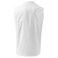 thumbnail image 4 of WREESH Men's Summer Cotton Linen Shirts Casual Sleeveless Henley Shirts Lightweight Beach Tank Tops with Pocket White, 4 of 5