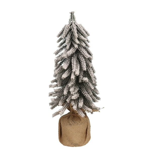 Decoraciones Del Árbol de Navidad, White Mini Snowflake Christmas Tree Ornament 22cm para la Pantalla de la Ventana de la Barra de Escritorio, Pe Y Paño, Pequeños Suministros Festivos Del Árbol de Nav