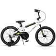 thumbnail image 3 of Glerc 16 inch Little Kids Bike for Over 4 Years Old Boys Girls Youth BMX Style Bicycle with Training Wheels Coaster & Rear V Brake, White, 3 of 12