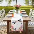 thumbnail image 4 of Table Runners 72 Inches Long Dress Scarves, Pink Flower Farmhouse Kitchen/Dining Table Runner, Coffee Tablerunners, Spring Floral Butterflies Birds Farmhouse 18x72 Inch, 4 of 9