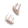 thumbnail image 2 of Greenadscape 1Pc Fishing Boat Adornment Wooden Style Mediterranean Decor for Table, 2 of 8