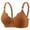 Brown, variant on Wireless Bras for Women Plus Size Women's D/DD Cup Wire-Free Push-Up Bra - Breathable Comfortable Everyday Lace underwear,Beige S
