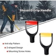 thumbnail image 3 of LinenLoon Shovel D Grip Handle. 1-1/4" Inner Diameter 32mm PVC Spade Snow Shovel Replacement Handle Garden Accessories for Digging Raking Tool Red-Black, 3 of 5