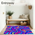 thumbnail image 3 of ODIKA 6x9 Machine Washable Non-Slip Area Rug, Mosaic Featuring Lively Interlocking Wave Ultra Soft Rug, None, 556736, 3 of 7