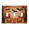 thumbnail image 2 of Dailycode Light Switch Plate Covers 2 Gang Wall Plate Plastics Outlet Covers for Kitchen Home Office Decor Pumpkins Bats Tree, 2 of 8