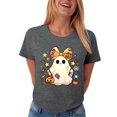 thumbnail image 7 of Akiihool Halloween Womens Clothes Plus Size Halloween Shirts for Women Pumpkin Graphic Tshirt Fall Casual Short Sleeve Tee Tops (Dark Gray,3XL), 7 of 7