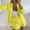Yellow, variant on Jacenvly Fall Blazers for Women Turndown Collar Long Sleeve Short Office Suit Outwear Solid Cardigan Coat Soft Skin-Friendly Fashion Refined Slimming Top