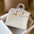 thumbnail image 3 of Bolso Birkin de piel de becerro con patrón de ramita, bolso de gran capacidad con hebilla de bloqueo, bolso Kelly, bandolera de un solo hombro, 2025, 3 of 5