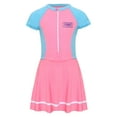 thumbnail image 3 of Miaeowve Maillot de Bain une Pièce pour Filles Robe de Bain Sport Maillot de Bain anti-UV Protection Solaire Rose Vif 130/M 不带胸胸, 3 of 7