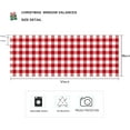 thumbnail image 2 of Buffalo Check Tiers and Valances Set Red and White Farmhouse Kitchen Window Curtain Rod Pocket Window Treatment Decor Curtain, 2 of 6