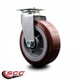thumbnail image 2 of 6 Inch Poly on Polyolefin Wheel Swivel Caster with Ball Bearing Service Caster, 2 of 2