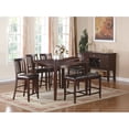 thumbnail image 5 of Simple Relax Upholstered Counter Height Chairs in Dark Brown Finish, Set of 2, 5 of 5