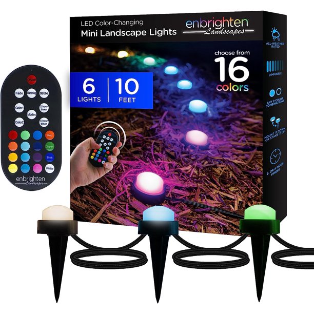 HANTU Premium LED Garden Lights, 6 Small Landscape Lights, 10ft Cord