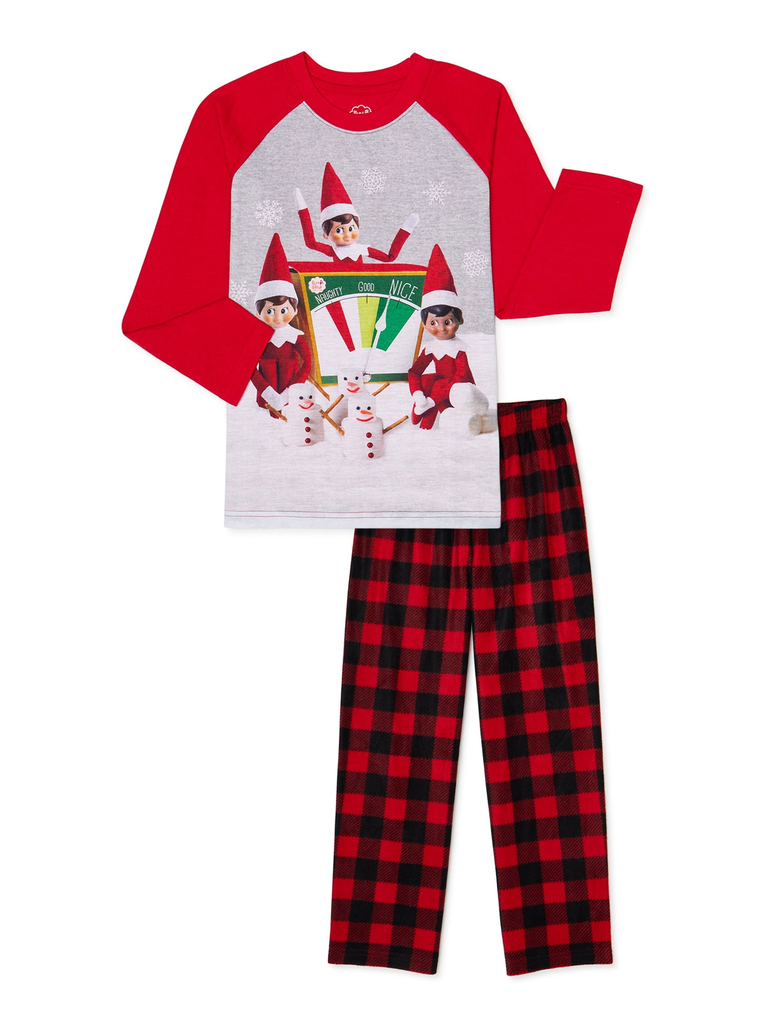 New Elf On a Shelf Youth Christmas Holiday Pajama Sleep Shirt Red XS 