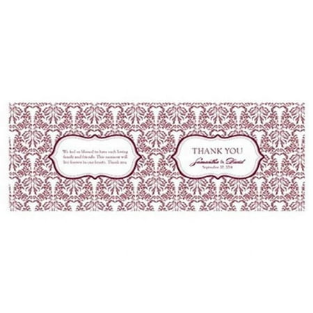 Damask Love Bird Notepad Favor with Custom Cover Berry - Pack of 12