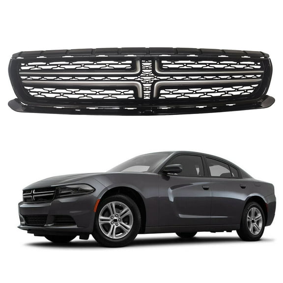 Front Bumper Radiator Upper Grille For 2015 2016 2017 2018 Dodge Charger
