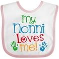 thumbnail image 3 of Inktastic My Nonni Loves Me Boys or Girls Baby Bib, 3 of 4