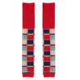 thumbnail image 1 of Calcetines hasta el muslo de lana sintética de punto para mujer Calentadores largos de pierna con estampado de cuadros multicolores, 1 of 5