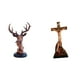 thumbnail image 1 of Figura de cabeza de ciervo, estatua de animal de resina, Madre María, adorno de mesa creativo católico, escultura decorativa adecuada para regalar, de, 1 of 8