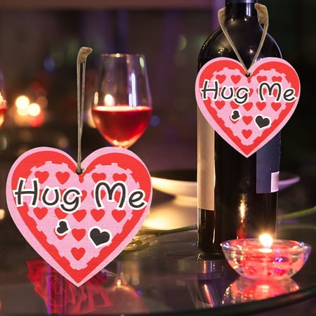 

Zedker Wooden Valentine S Day Pendants Ornament Gift Box Red Wine Bottle Tree Hanging Ornaments Decorations Gift 7Cm/2.8Inch