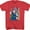 Red Heather, variant on Mighty Fine Boys Justice League Short Sleeve T-Shirt - Batman, Flash, Wonder Woman, Aquaman and Cyborg Large, Red Heather
