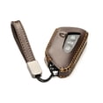thumbnail image 3 of Vitodeco Genuine Leather Smart Key Fob Case Compatible with Volkswagen MK8 Golf GTI, ID4, Atlas (4-Button, Brown), 3 of 6