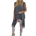 thumbnail image 1 of Timegard Tank Top for Women Round Neck Irregularly Bottom Lightweight Casual Solid Color Top Blouse, 1 of 6
