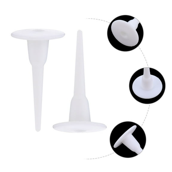 Soimiss Practical White Plastic Cake Decorating Nails for Icing Roses 70Pcs
