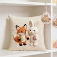 thumbnail image 5 of Weloille Housse de Coussin de Pâques 1,48 x 1,48 Pi 1 Pce, Taie d'Oreiller Décorative Imprimée Douce, Housse de Coussin Résistante à l'Usure avec Fermeture Éclair Dissimulée, Convient au Sofa, au Lit, au Salon et au Patio Sans Noyau d'Oreiller, 5 of 5