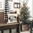 thumbnail image 5 of Liangnv Fundas de almohada decorativas navideñas, 18 x 18, juego de 4 almohadas navideñas con árbol a cuadros de búfalo brillante, almohadas navideñas rústicas para vacaciones de invierno, 5 of 5