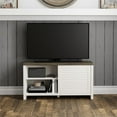 thumbnail image 5 of Hillsdale Handerson 47 inch Wood TV Stand for Tv's up to 52", White with Dark Oak Top, 5 of 18