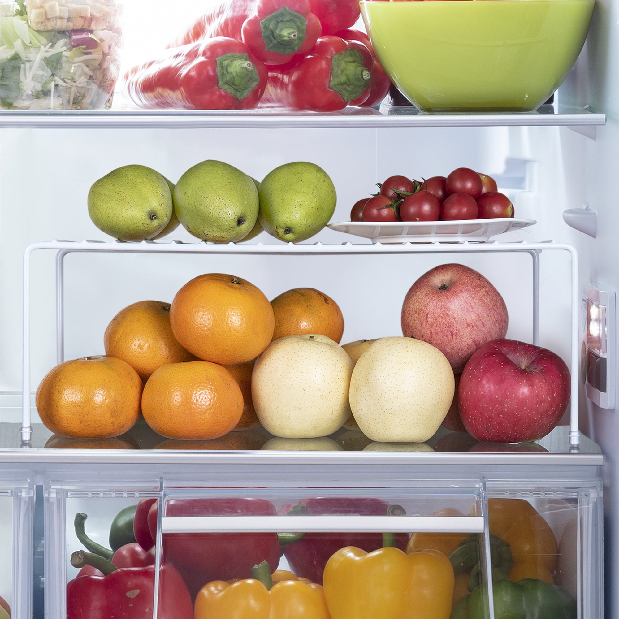 ROFAY 4-Shelf Kitchen Cupboard Shelf Organizers Value Pack, White, 4 Count