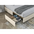 thumbnail image 5 of Full Size Bed Frame with 4 Storage Drawers,Platform Storage Bed with metal frame,solid wood ribs,Buckle shaped backres,Beige, 5 of 5