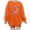 Orange, variant on Pink Ribbon Sweatshirts for Women Crewneck Long Sleeve Sweatshirt Breast Cancer Survivor Pullover Loose Fit Cancer Fighter Tops