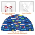 thumbnail image 7 of Cauagu 30" Christmas Tree Skirt Submarines And Whales Pattern Christmas Tree Decorations Tree Mat for Xmas Decorations Occasion Holiday Home Decor -30", 7 of 7