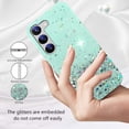 thumbnail image 2 of Compatible with Samsung S23 Plus Case Clear Glitter Silicone, Phone Case Samsung Galaxy S23 Plus Case Glitter Sparkle Pink Shockproof Thin Cover (Green), 2 of 14
